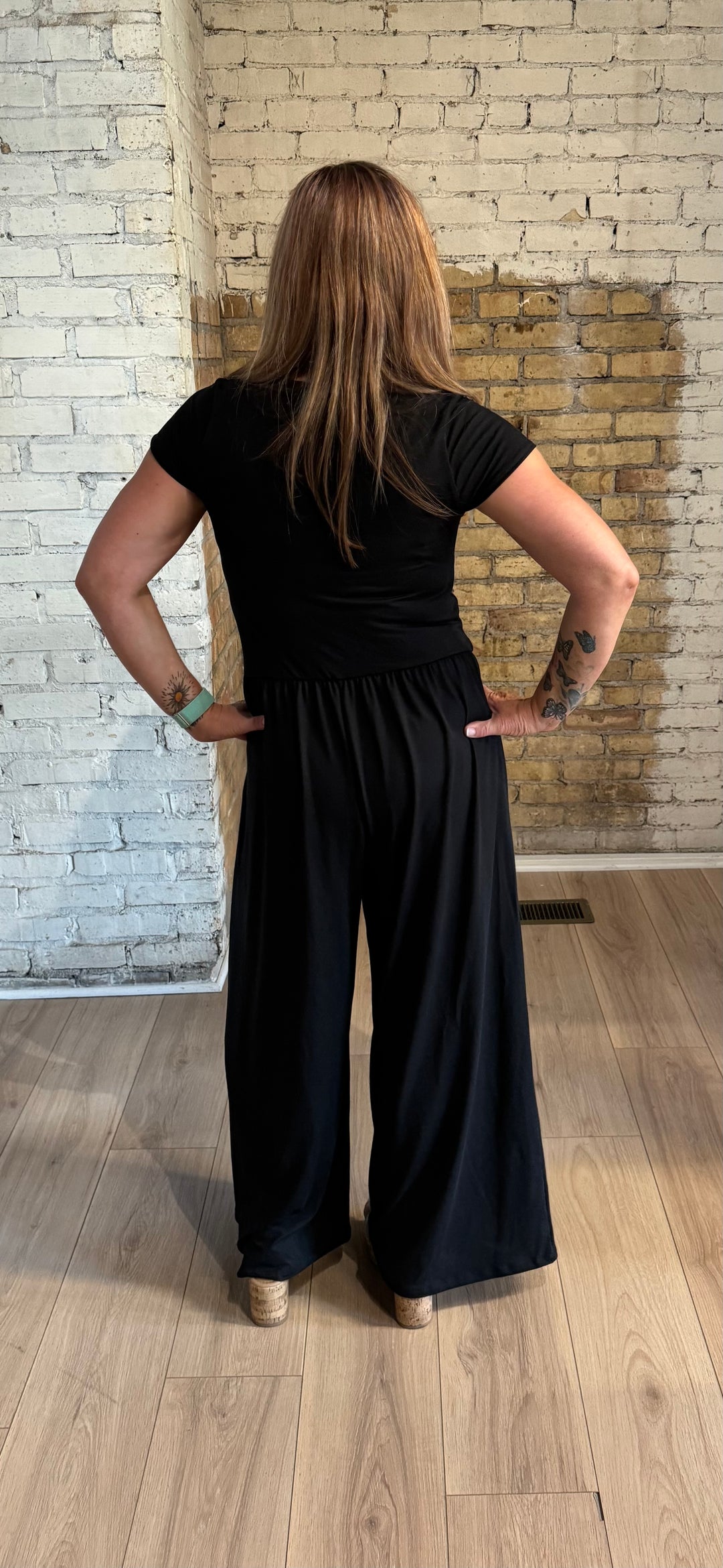 Magic Wide Leg Jumpsuit in Black