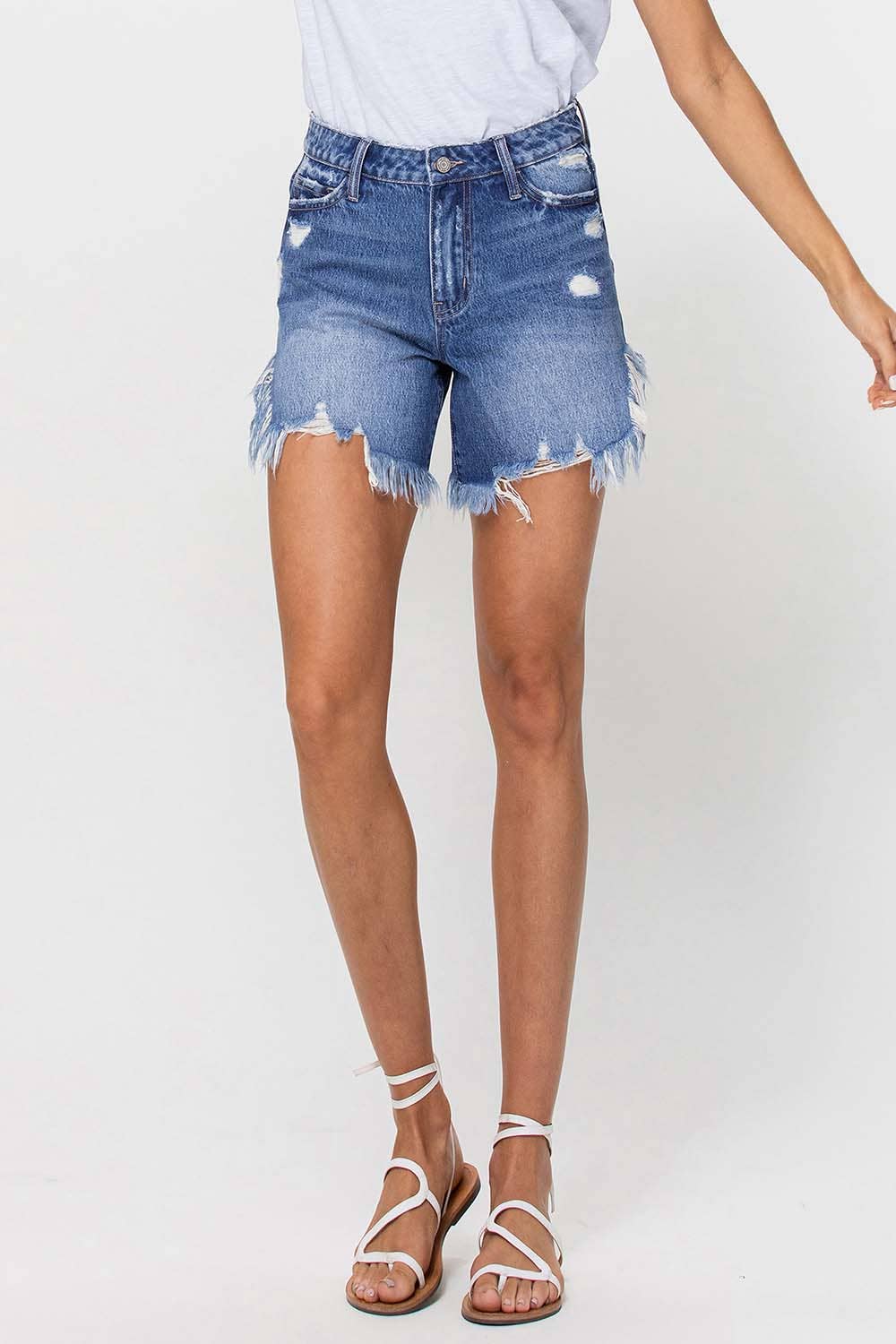 Vervet Frayed Denim Shorts