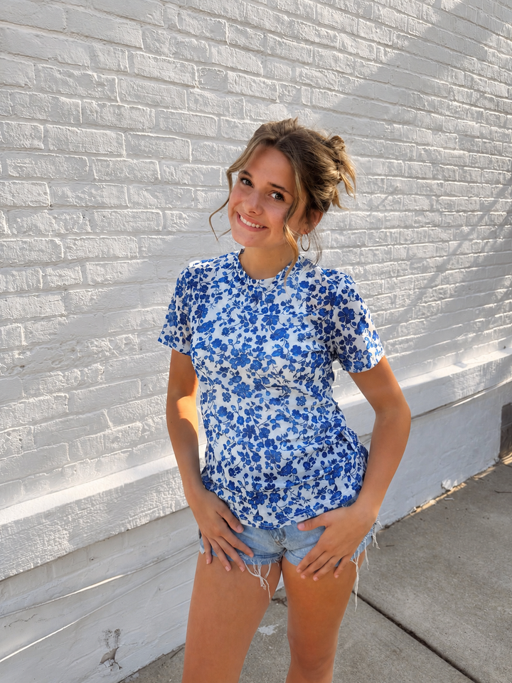 Mesh Floral Top