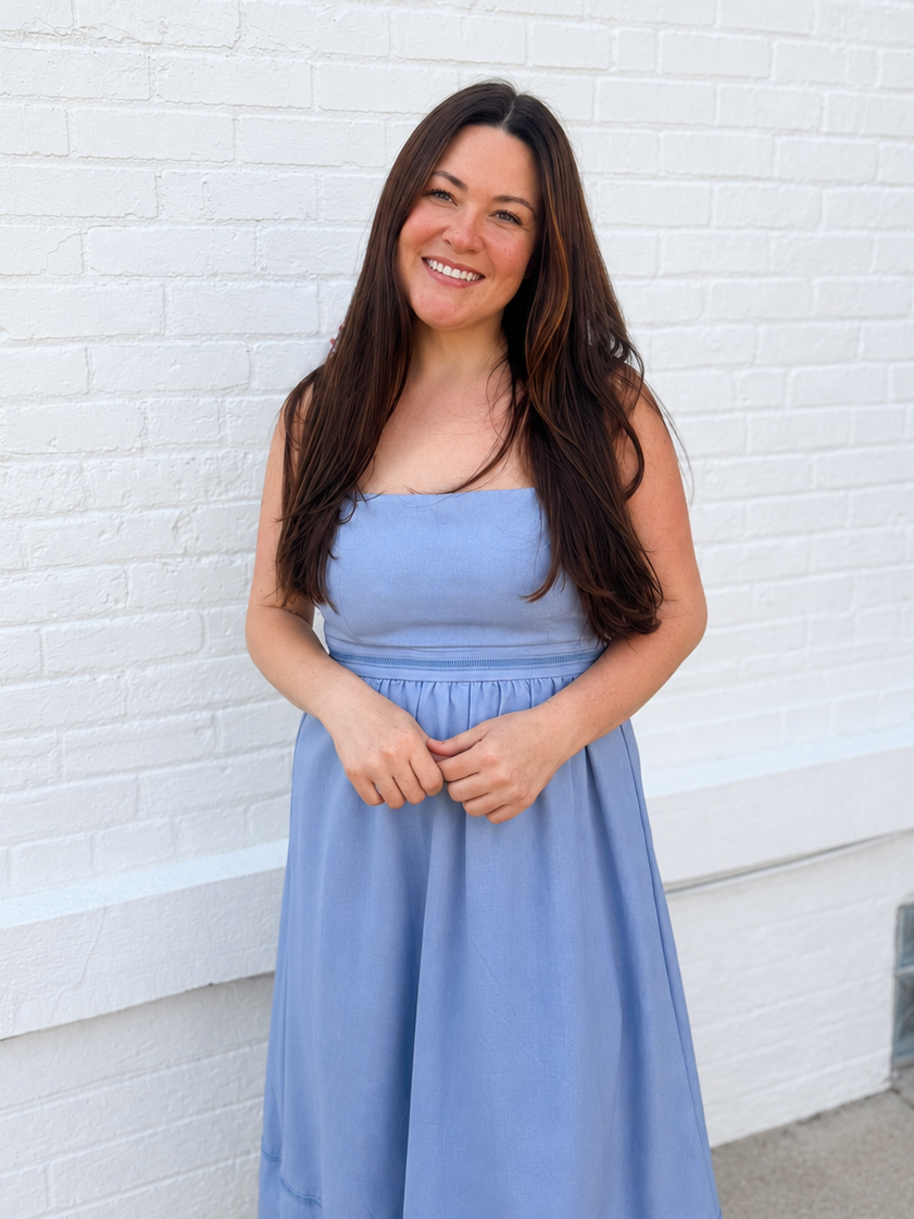 Something Blue Midi Dress