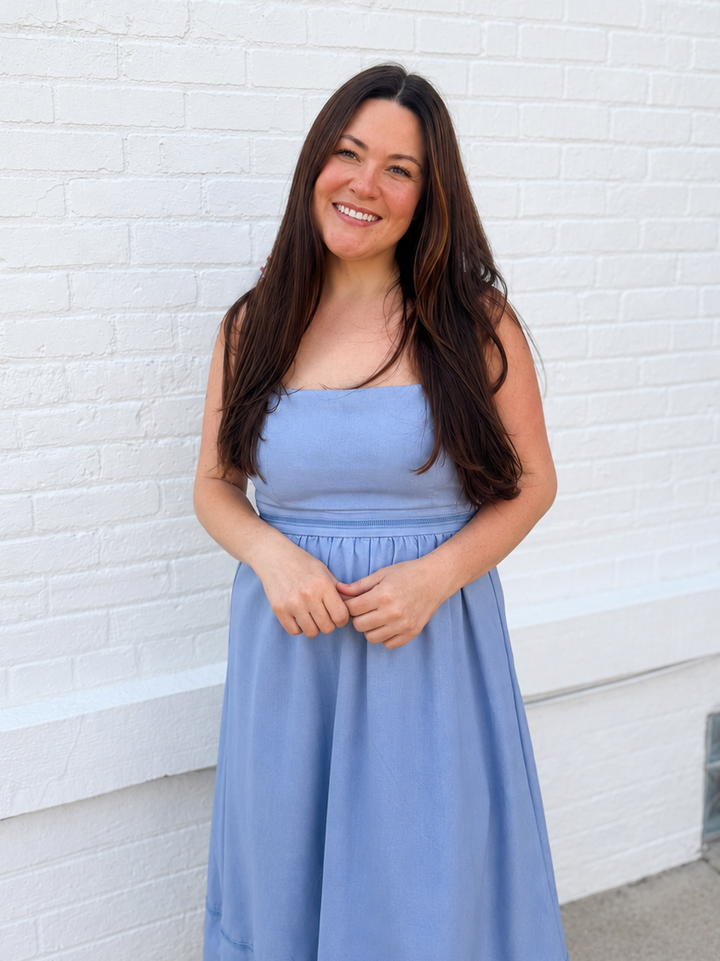 Something Blue Midi Dress