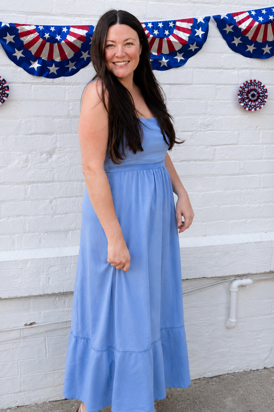 Something Blue Midi Dress
