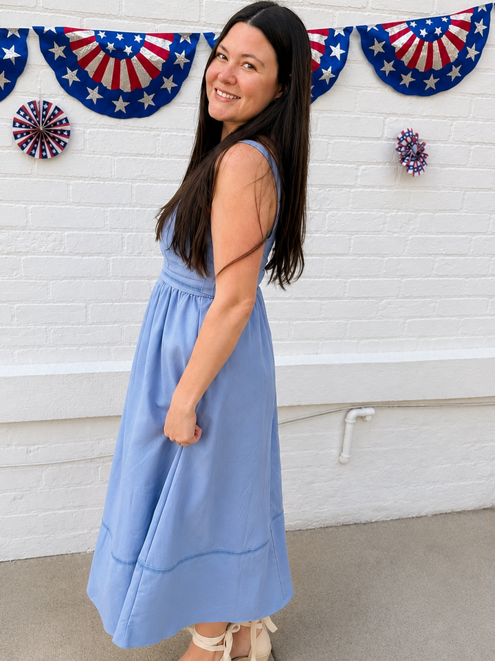 Something Blue Midi Dress