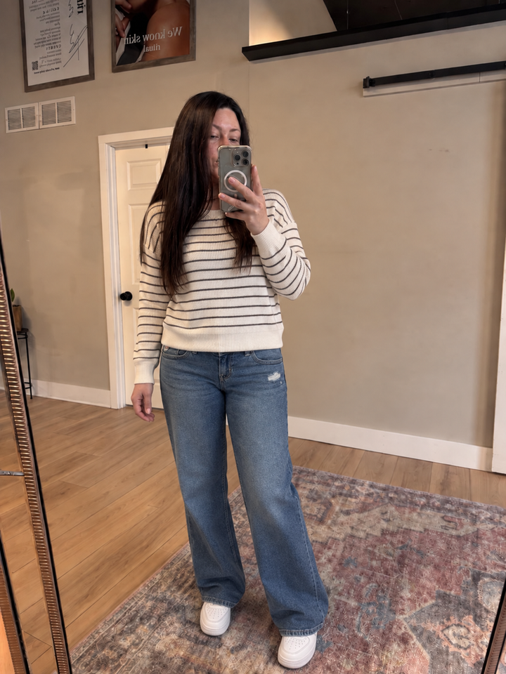 Ely Sweater Brown + White