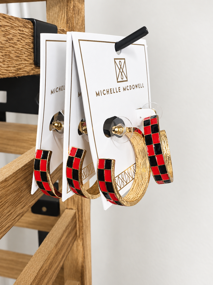 Sunny Checkered Earrings