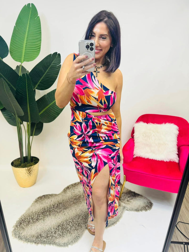 Summer One Shoulder Dress - XL only