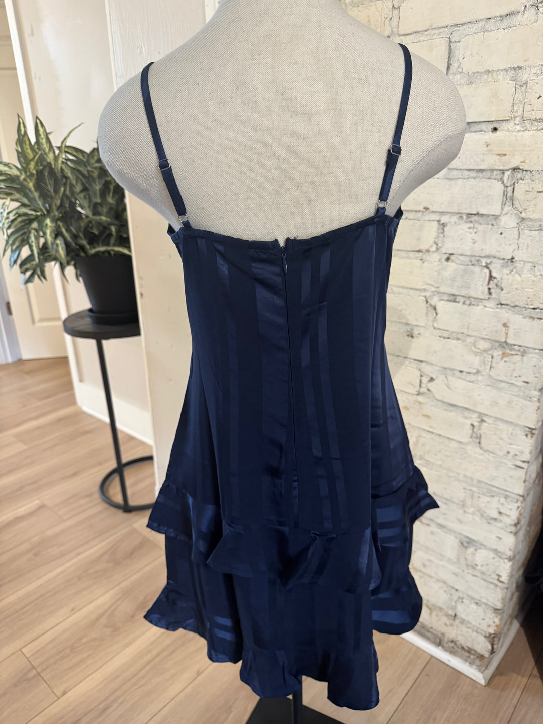 Celebration Navy Ruffle Dress