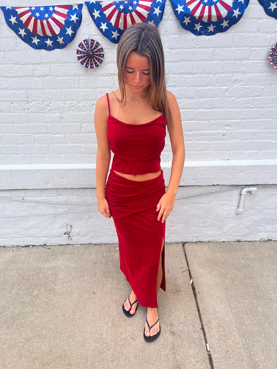 Cherry Bomb Midi Skirt