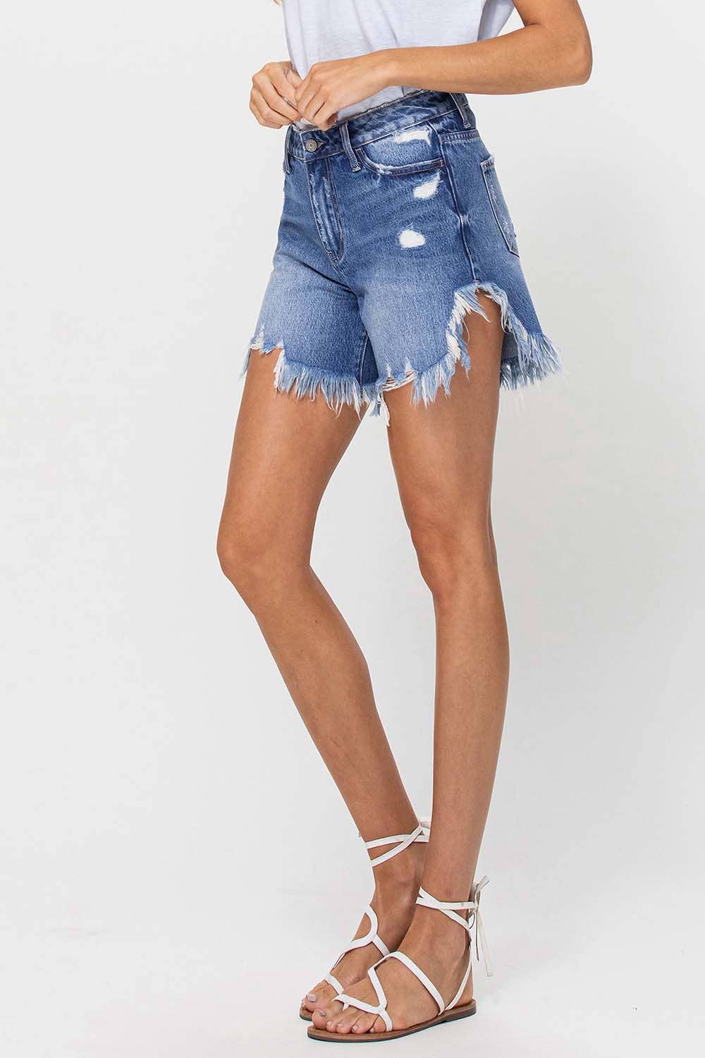 Vervet Frayed Denim Shorts