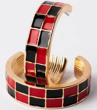 Sunny Checkered Earrings